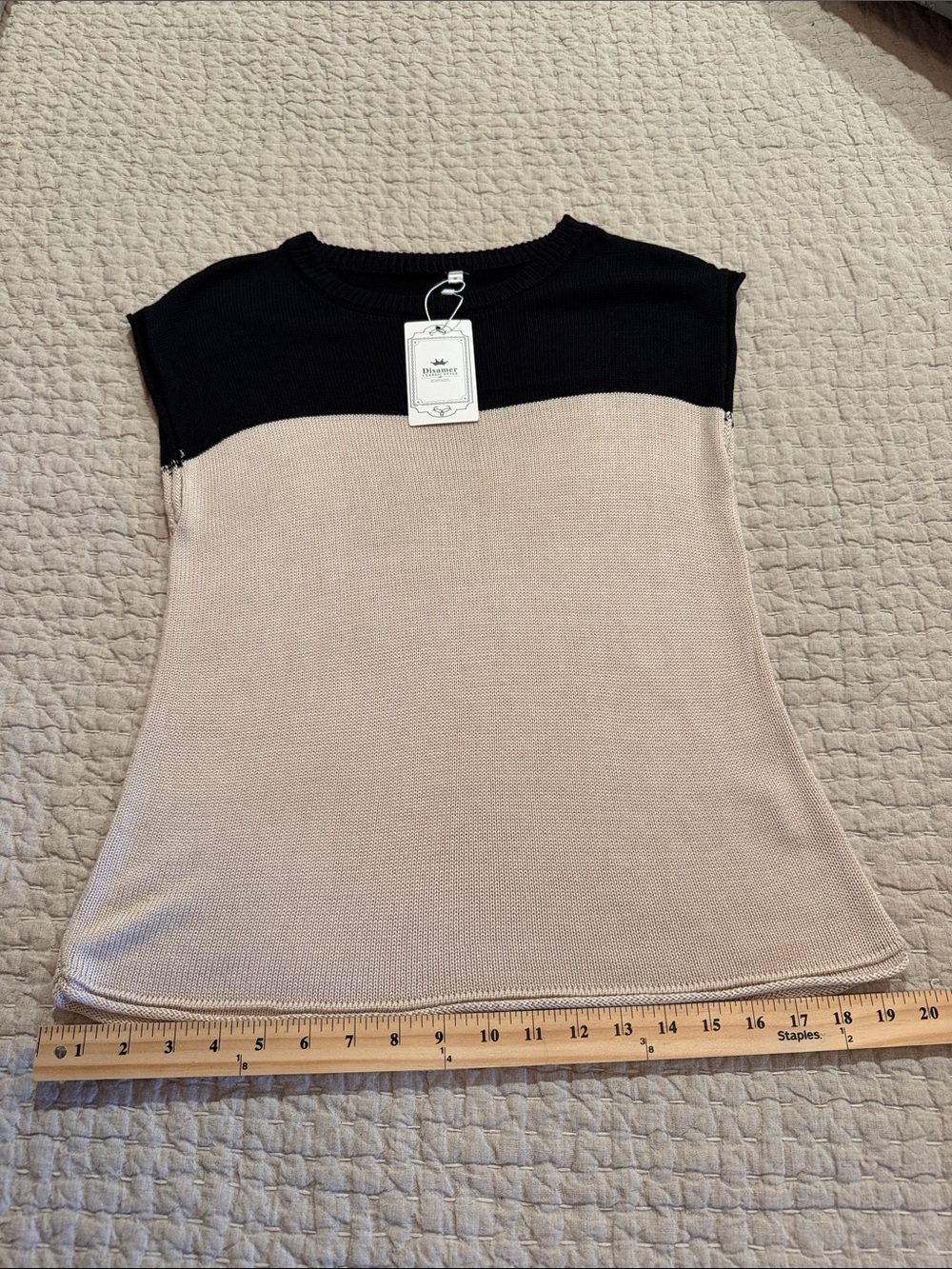 Color Block Cap Sleeve Top - Picture 5 of 6